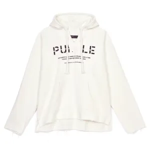 Purple Brand Cotton Ecru Printed Beach Hoody