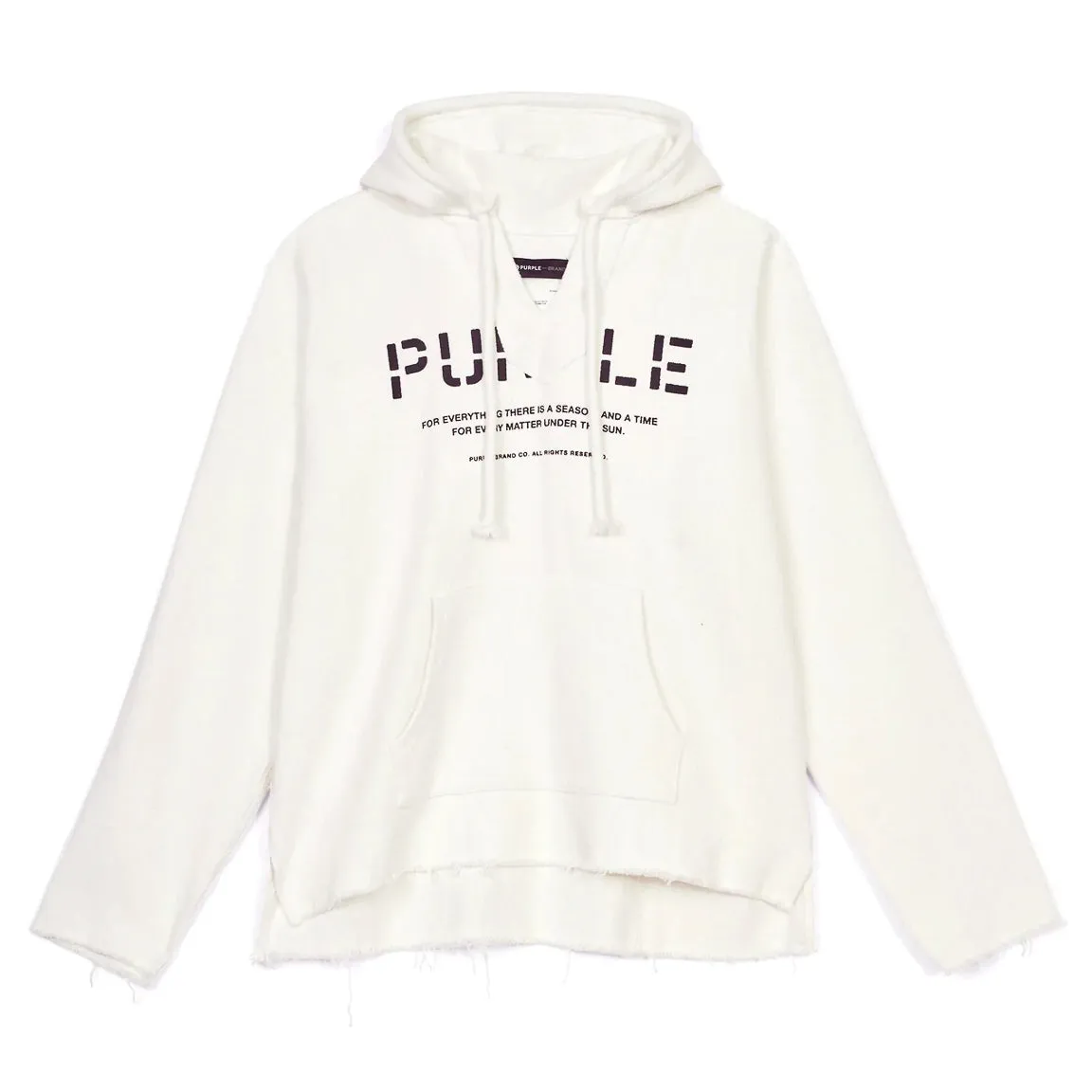 Purple Brand Cotton Ecru Printed Beach Hoody