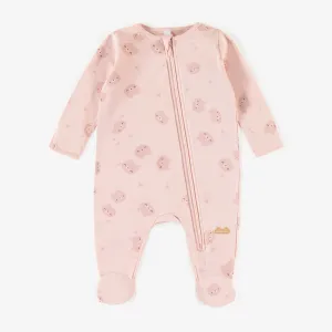 Pyjama rose en coton biologique, naissance || Pink pajamas in organic cotton, newborn