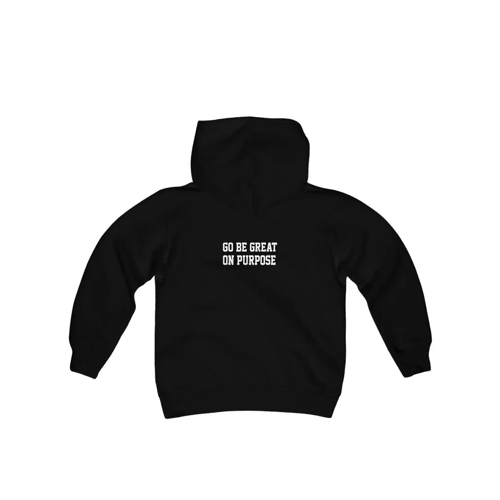 "Go Be Great On Purpose" Youth Heavy Blend Hooded Sweatshirt