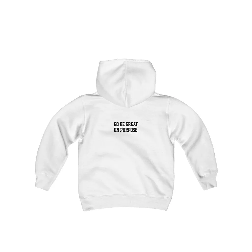 "Go Be Great On Purpose" Youth Heavy Blend Hooded Sweatshirt