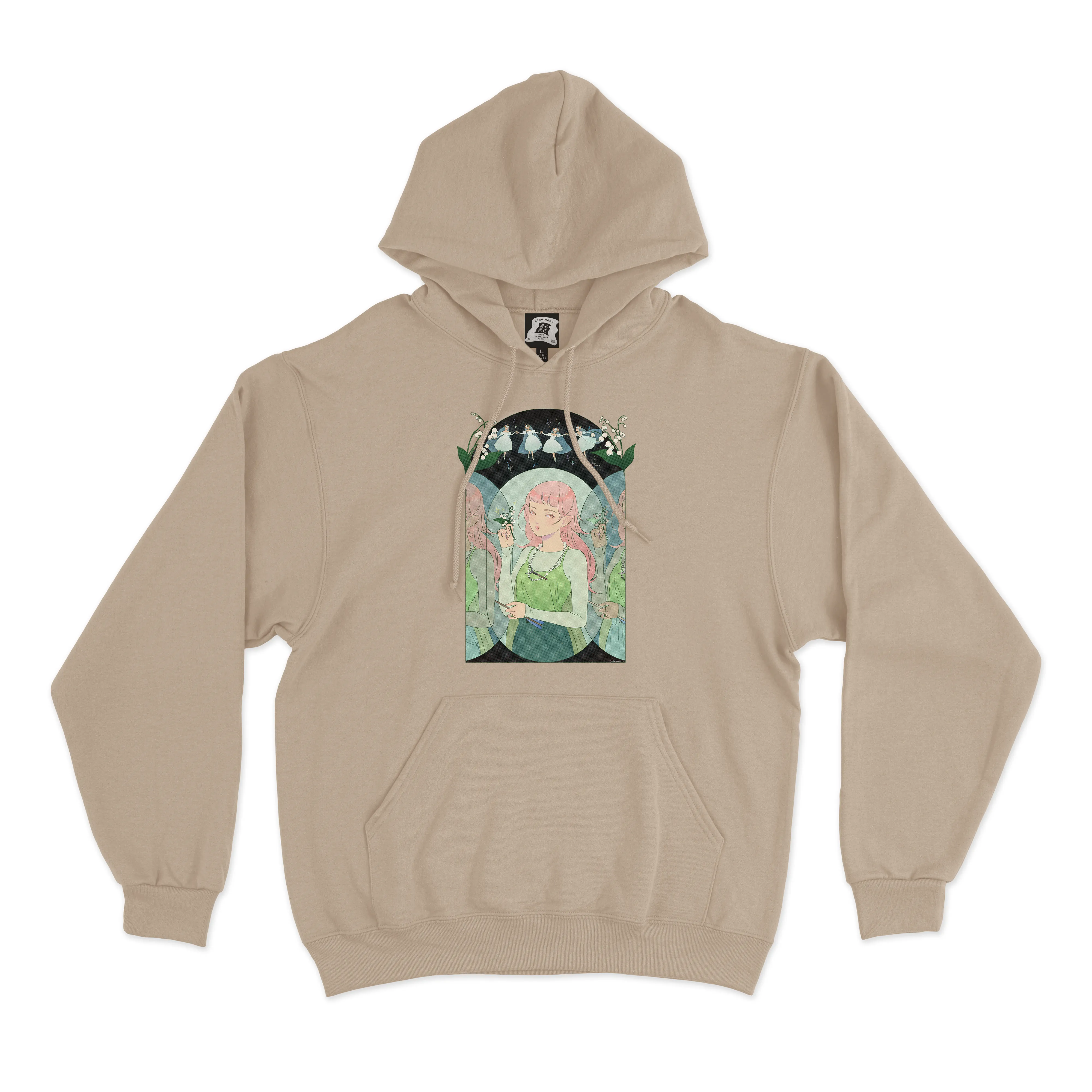 "Mirror Mirror" Fleece Hoodie Beige