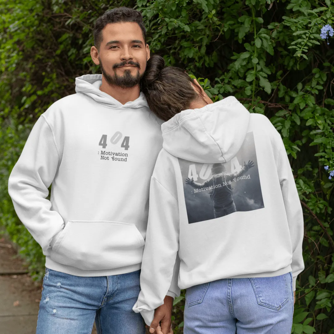 "Motivation Not Found"  Custom Unisex Hoodie | Art by Noa Bar Lev