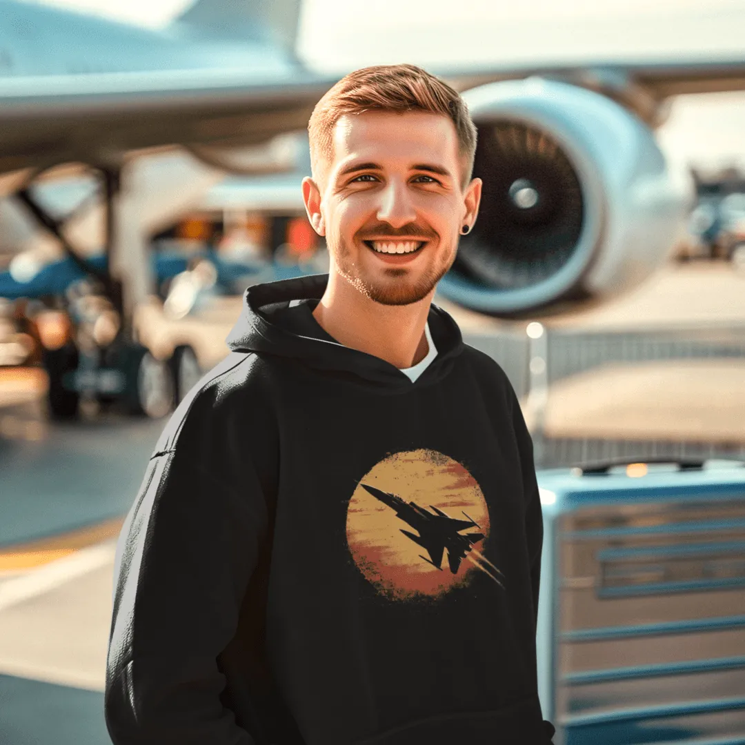 "Sunset Fighter" Black Custom Unisex Hoodie