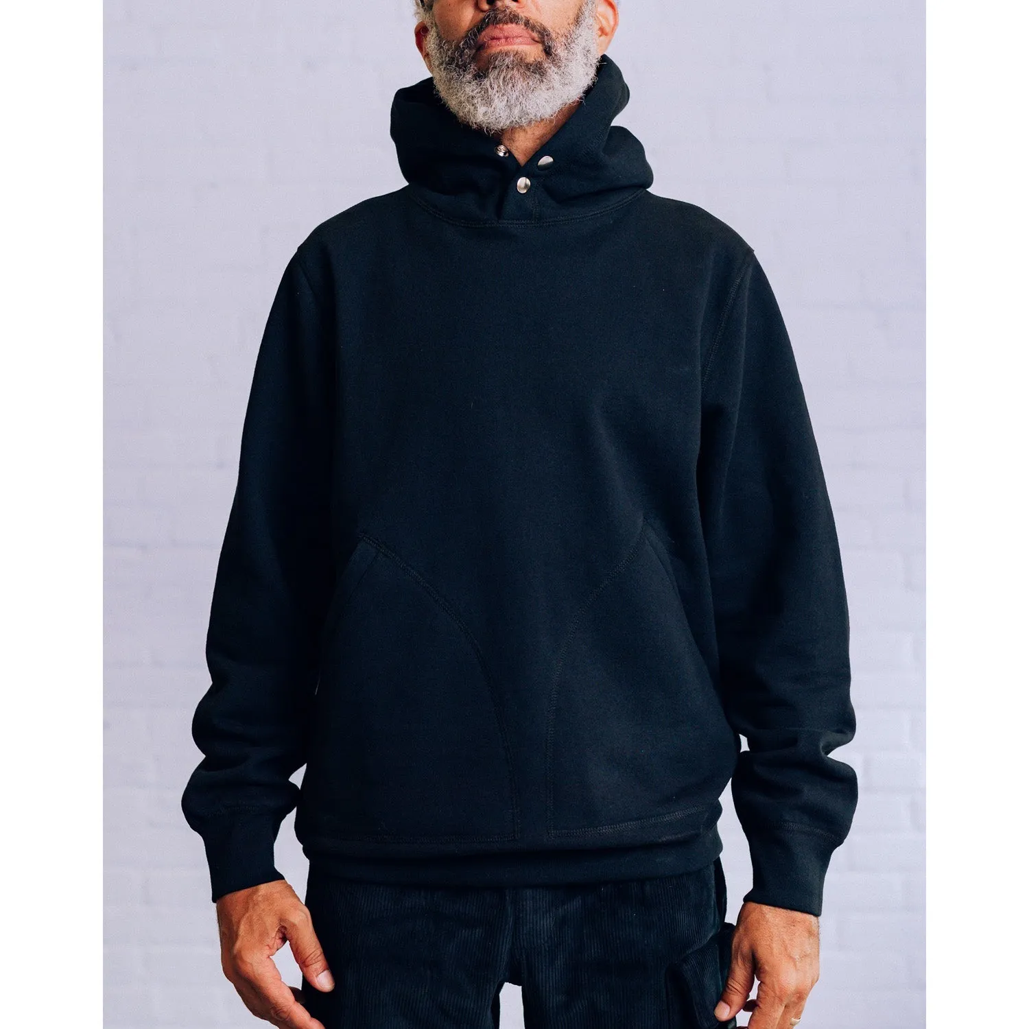 Raised By Wolves Classic Two-Pocket Snap Hoodie Black