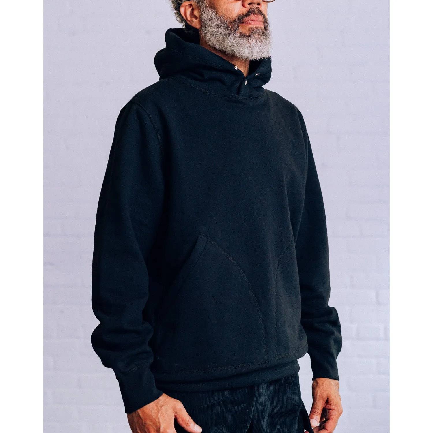 Raised By Wolves Classic Two-Pocket Snap Hoodie Black