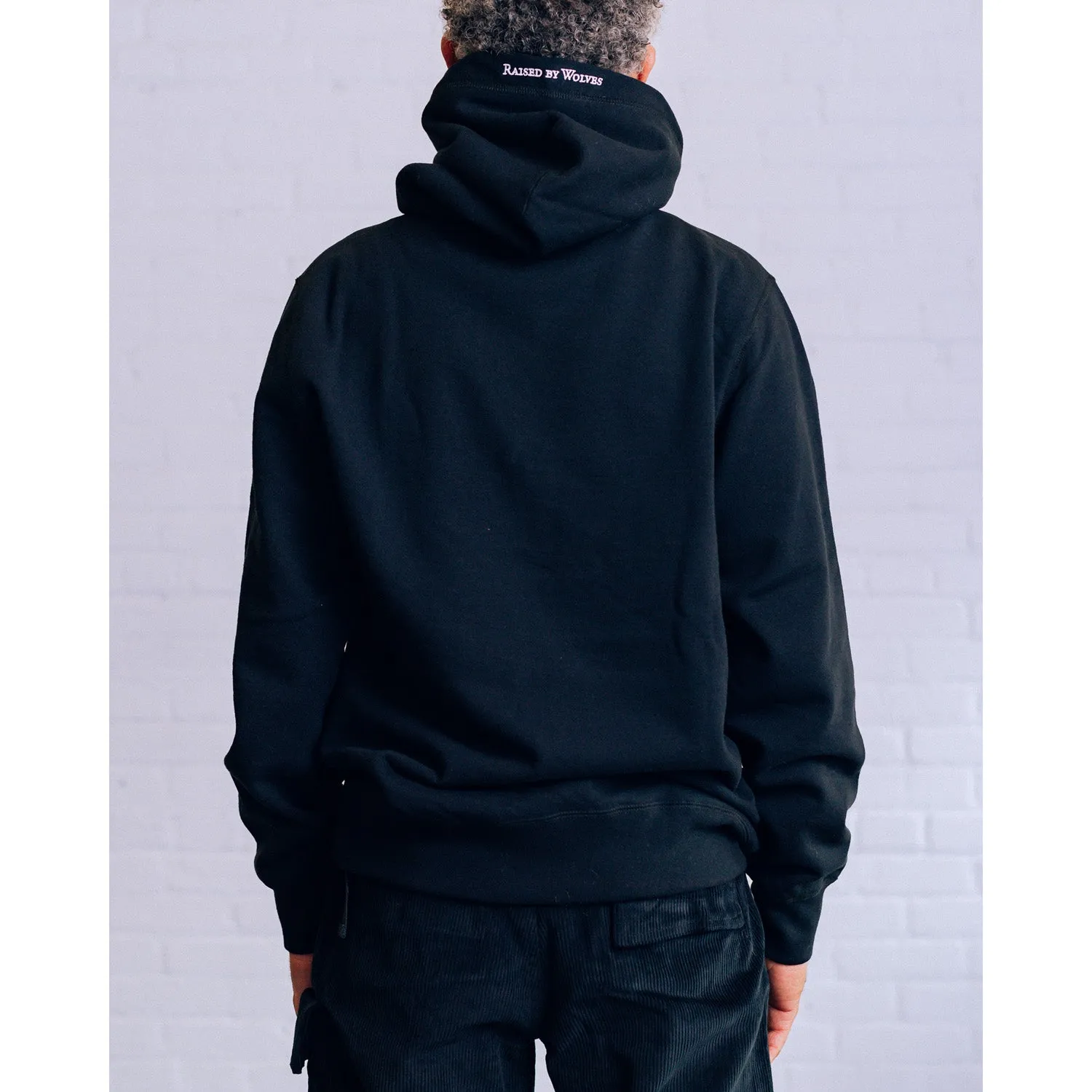 Raised By Wolves Classic Two-Pocket Snap Hoodie Black