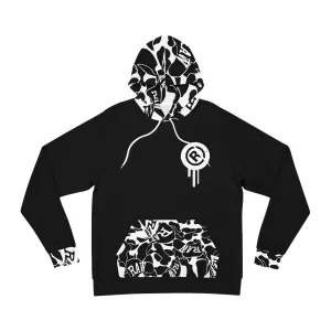 Raw Sushi "black/white camo trim" Athletic hoodie