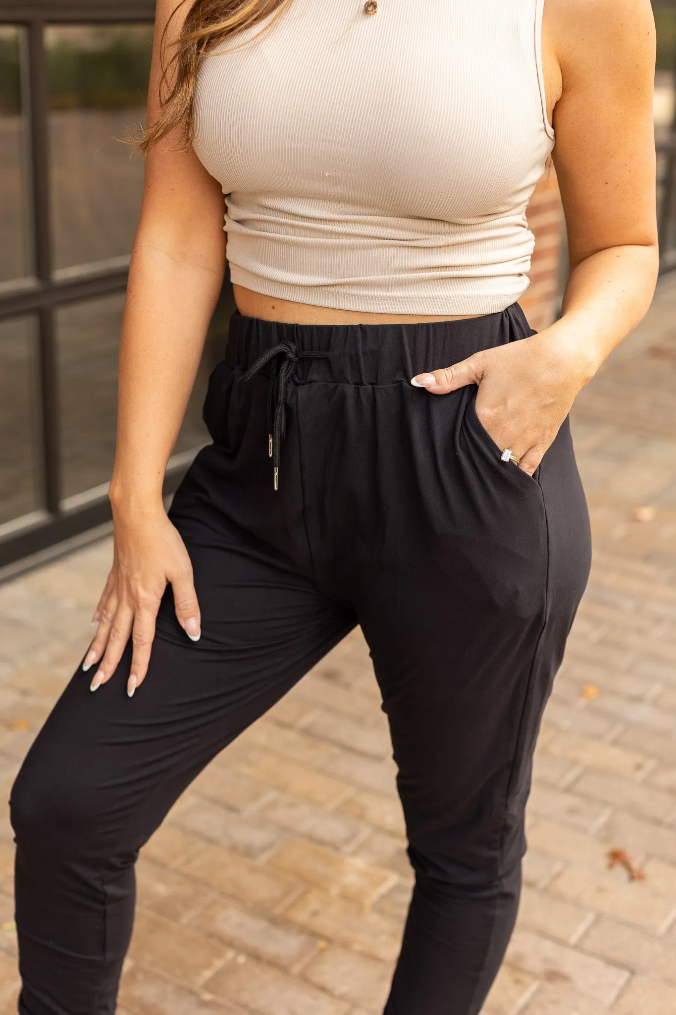 *Ready to Ship | The Reagan Black Joggers  - Luxe Leggings by Julia Rose®