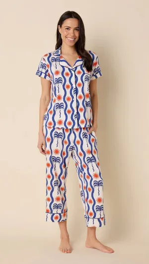 Red, White and Breeze Capri Set (White)