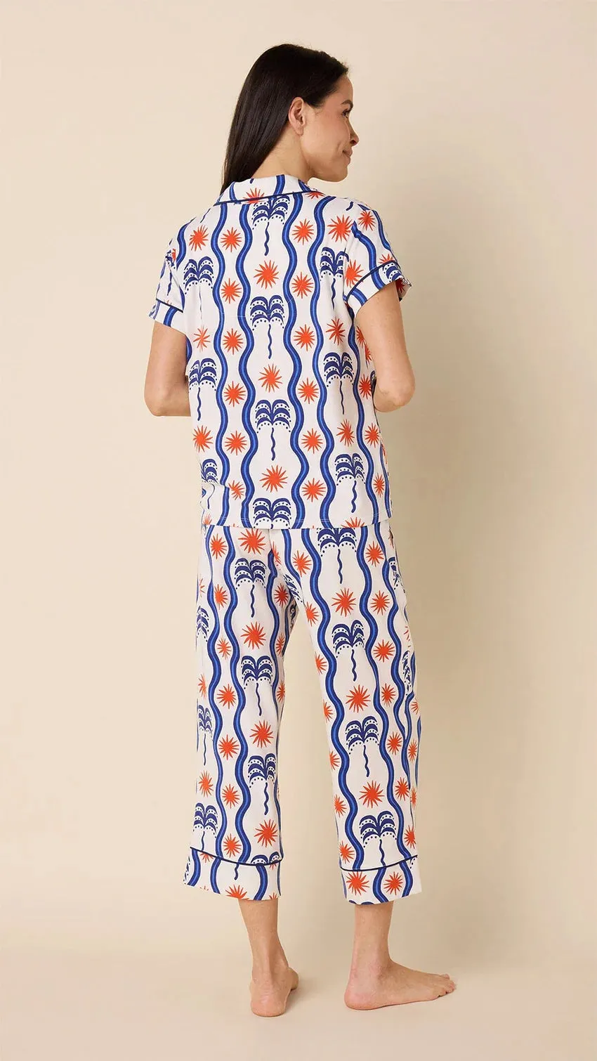 Red, White and Breeze Capri Set (White)