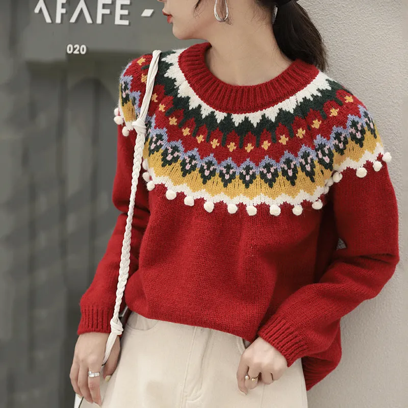 RED / WHITE CHRISTMAS SWEATER N111804