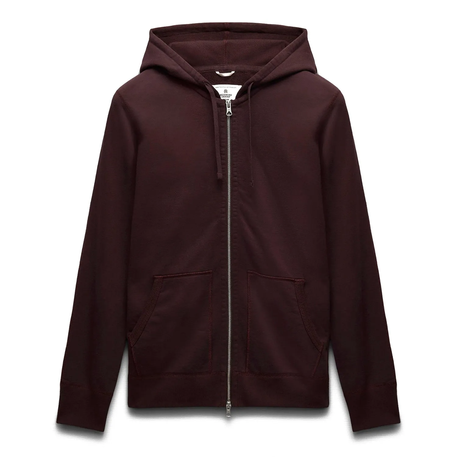 Reigning Champ Men's Knit Midweight Terry Slim Zip Hoodie Ox Blood RC-3990-OXB