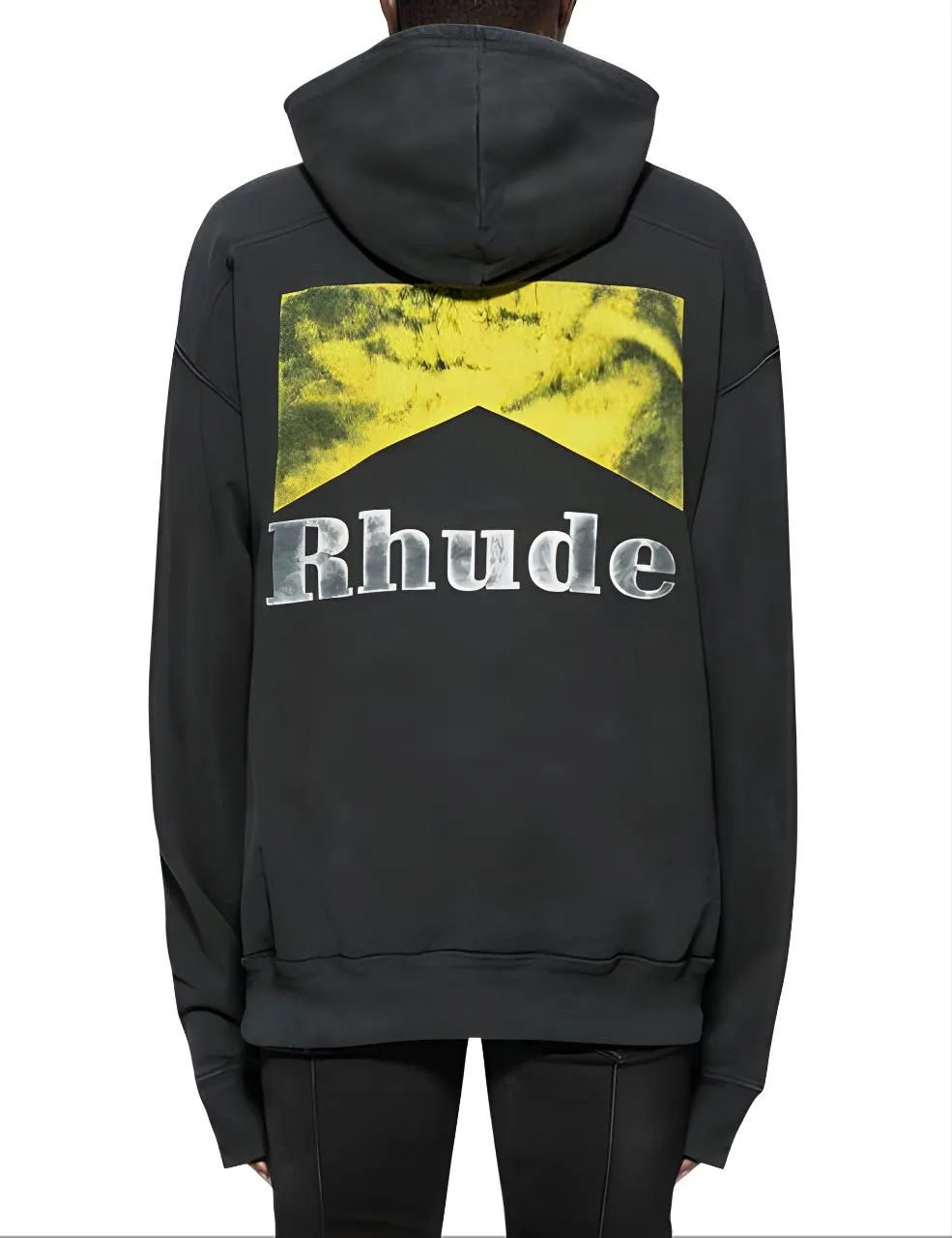 RHUDE Men's Black Cigarette Long Sleeve Cotton Hoodie #TSW02 NWT