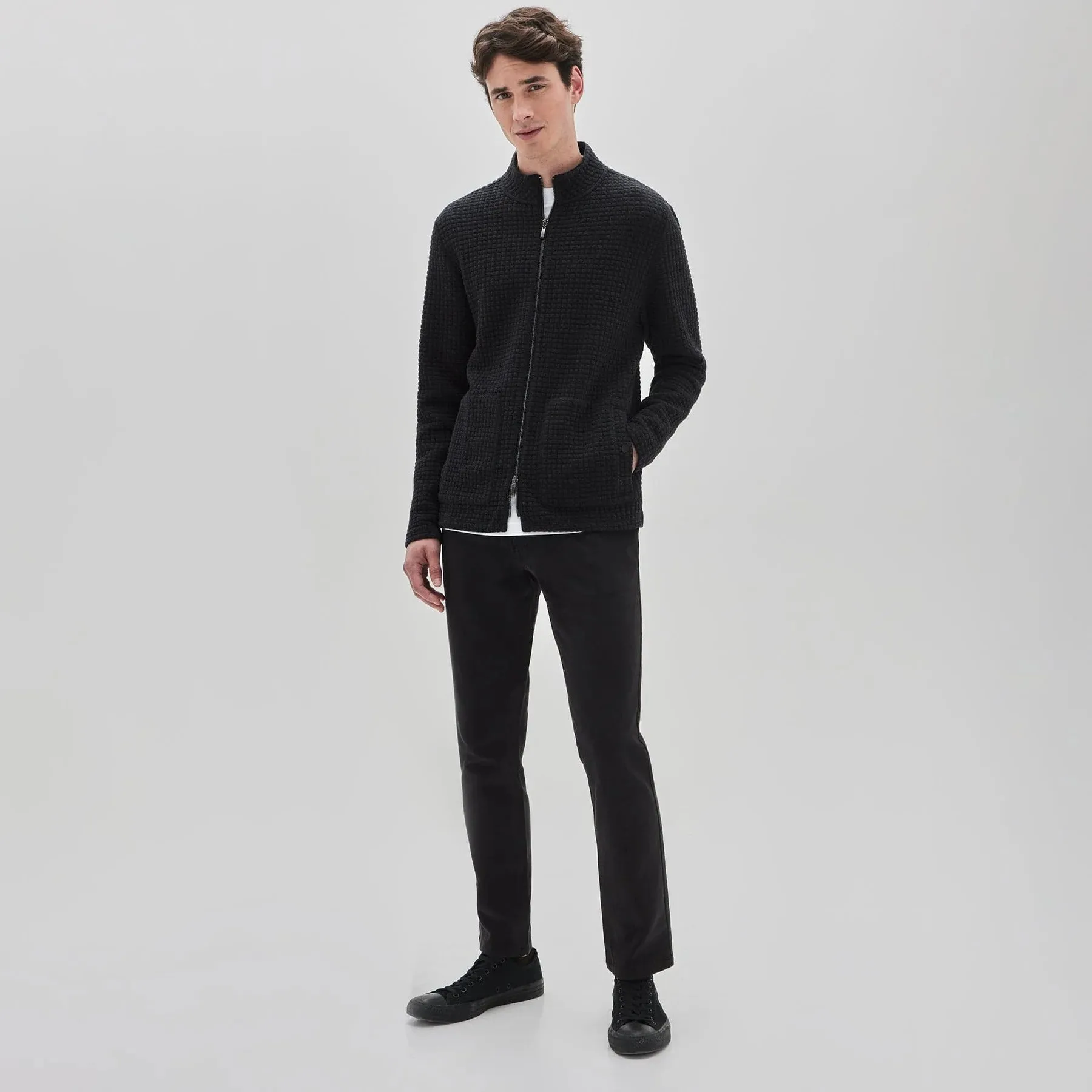 Robert Barakett Hengrave Zip Sweater - Black