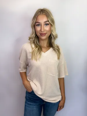 Rowan Ribbed Top in Cream