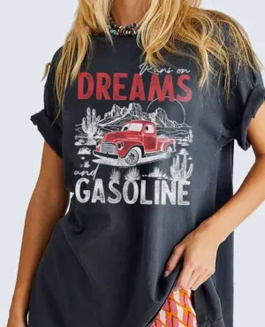 Runs On Dreams Oversized Graphic Tee