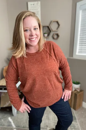 Rust Long Sleeve Knit Sweater
