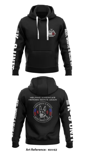 RWBK9 RED, WHITE & BLUE K9 Store 1  Core Men's Hooded Performance Sweatshirt - NV41eZ