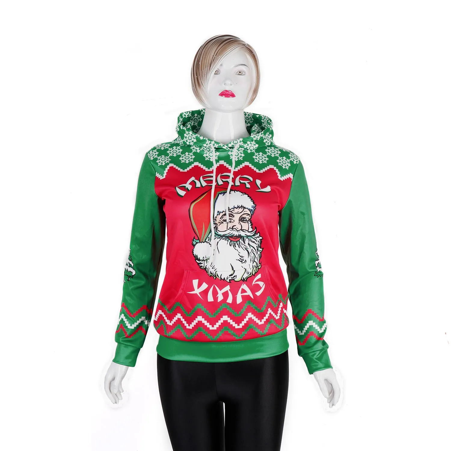 Santa Print Hoodie