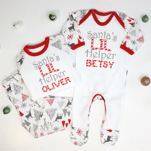 Santa's Lil Helper Matching Christmas Pyjamas