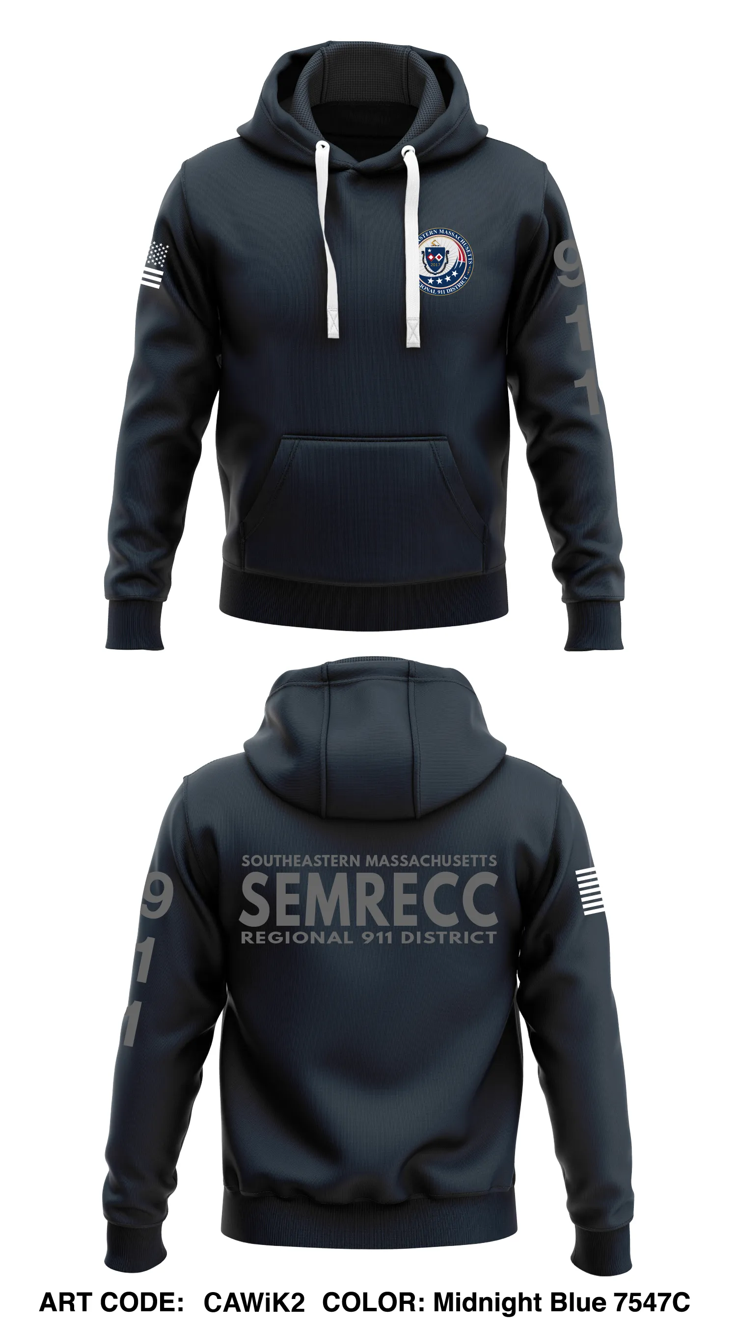 SEMRECC  Core Men's Hooded Performance Sweatshirt - CAWiK2