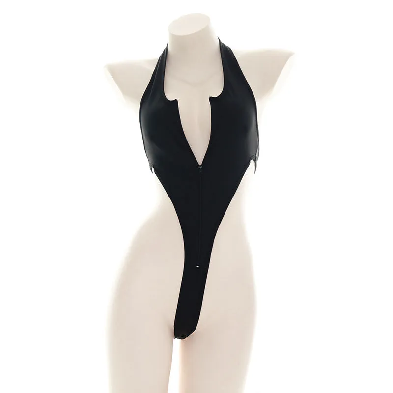 Sexy one-piece zipper private swimsuit pajamas yc23432