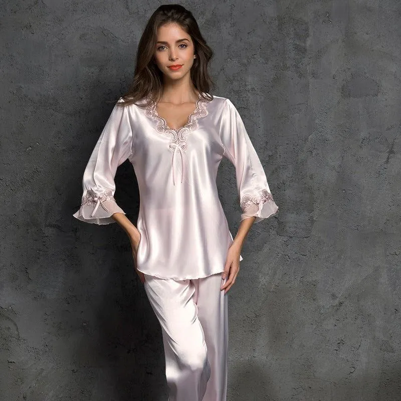 Sexy silk pajamas
