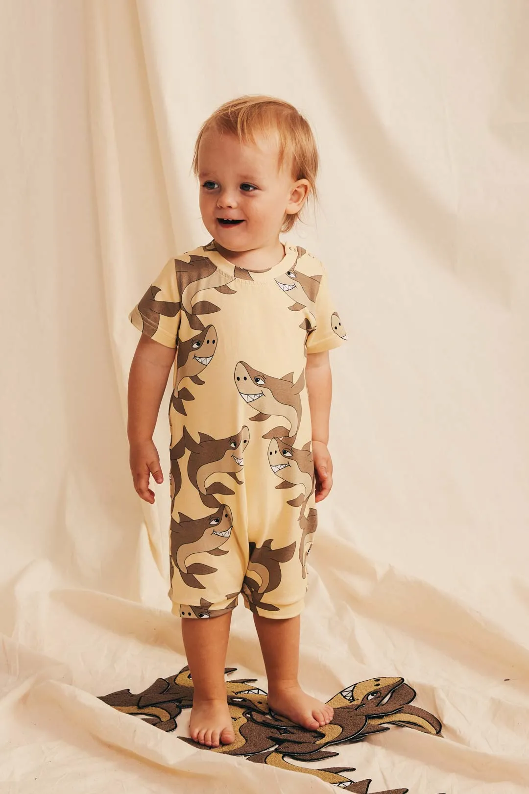Shark Yellow Romper