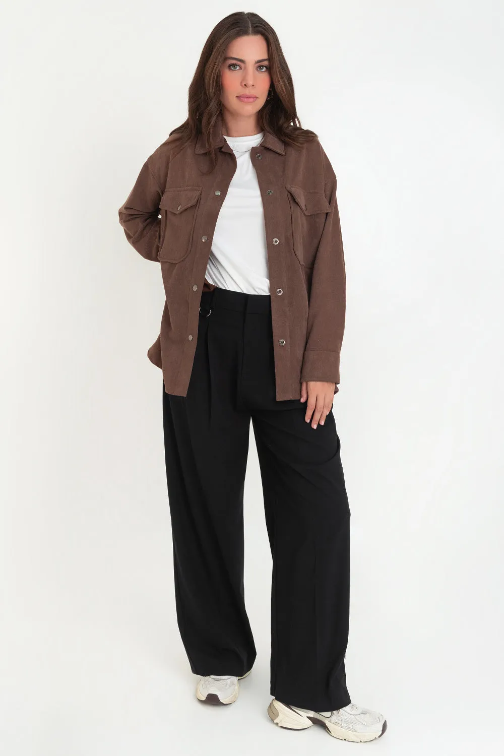 Sobrecamisa oversized de botones en contraste
