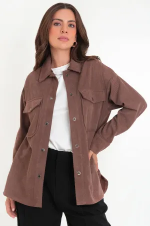 Sobrecamisa oversized de botones en contraste