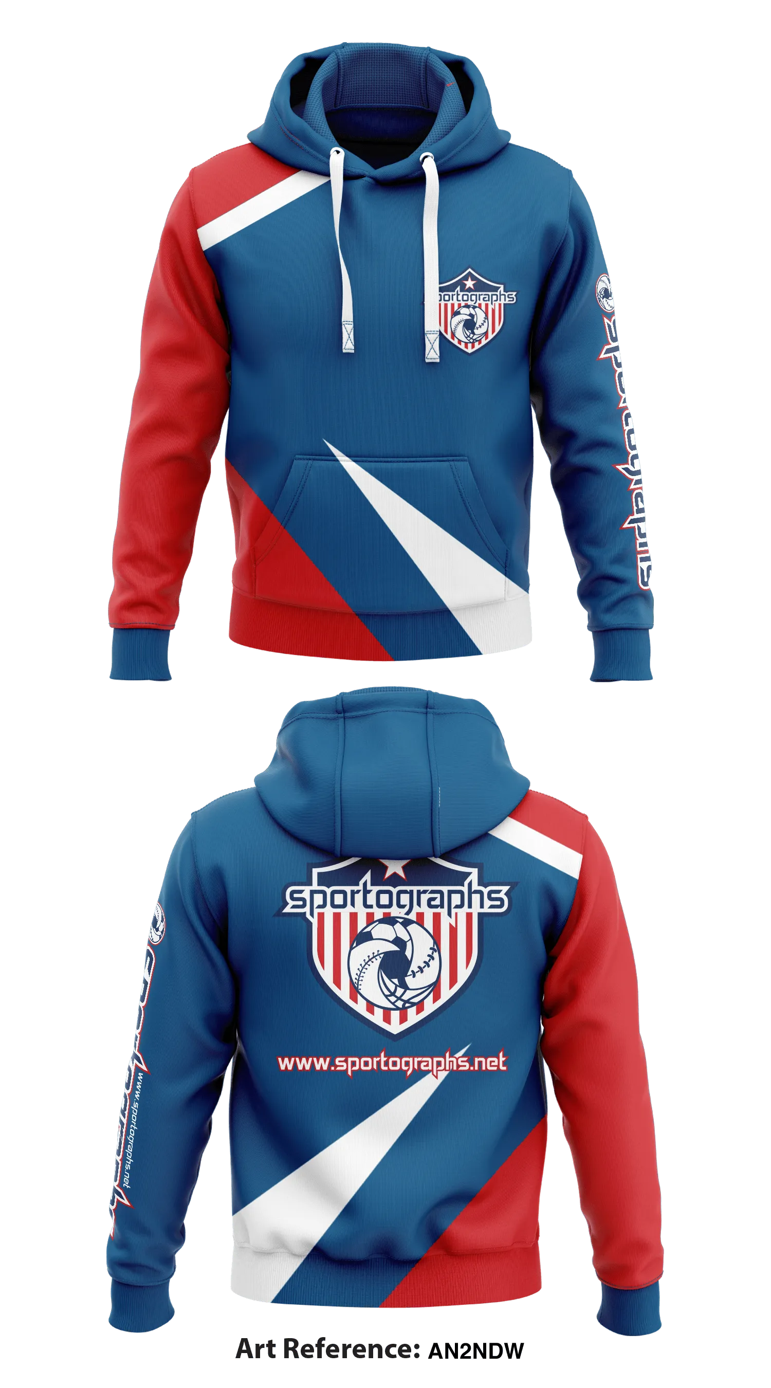 Sportographs  Core Men's Hooded Performance Sweatshirt - An2NDW