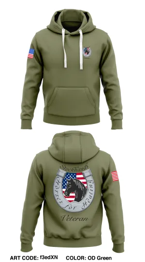 Stockshands Horses For Healing: Veteran Store 1  Core Men's Hooded Performance Sweatshirt - f3edXN