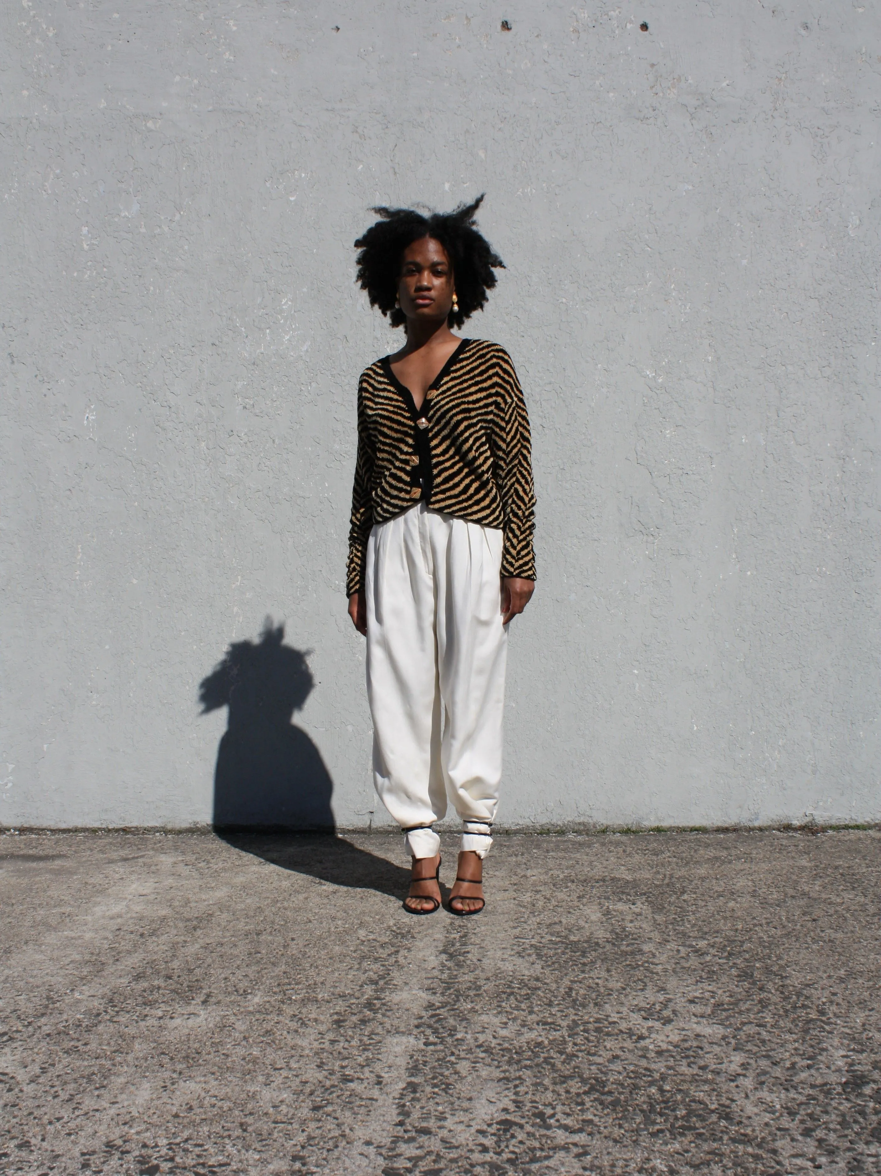 Striped Chenille Cardigan