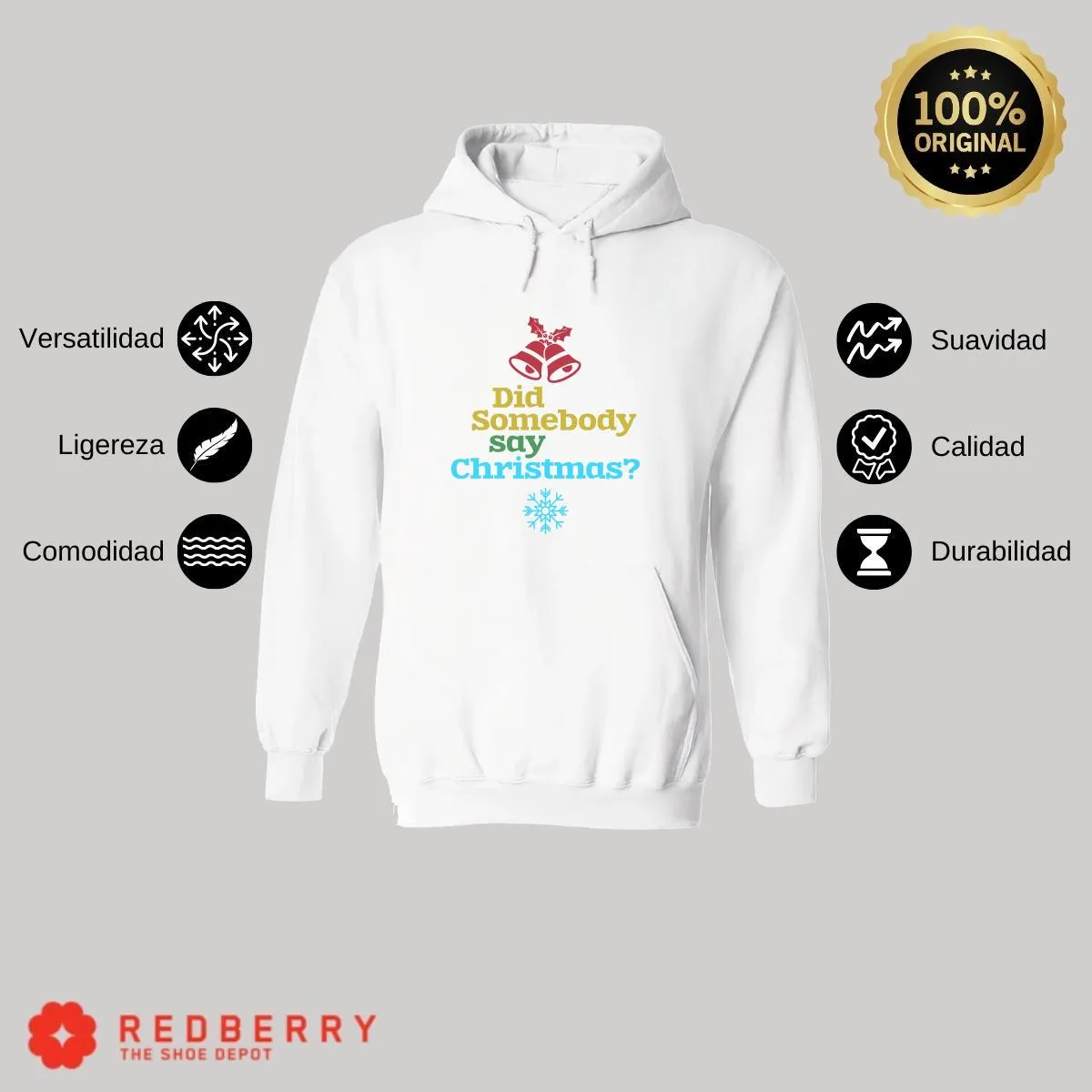 Sudadera Deportiva Hombre Navideña Hoodie 007