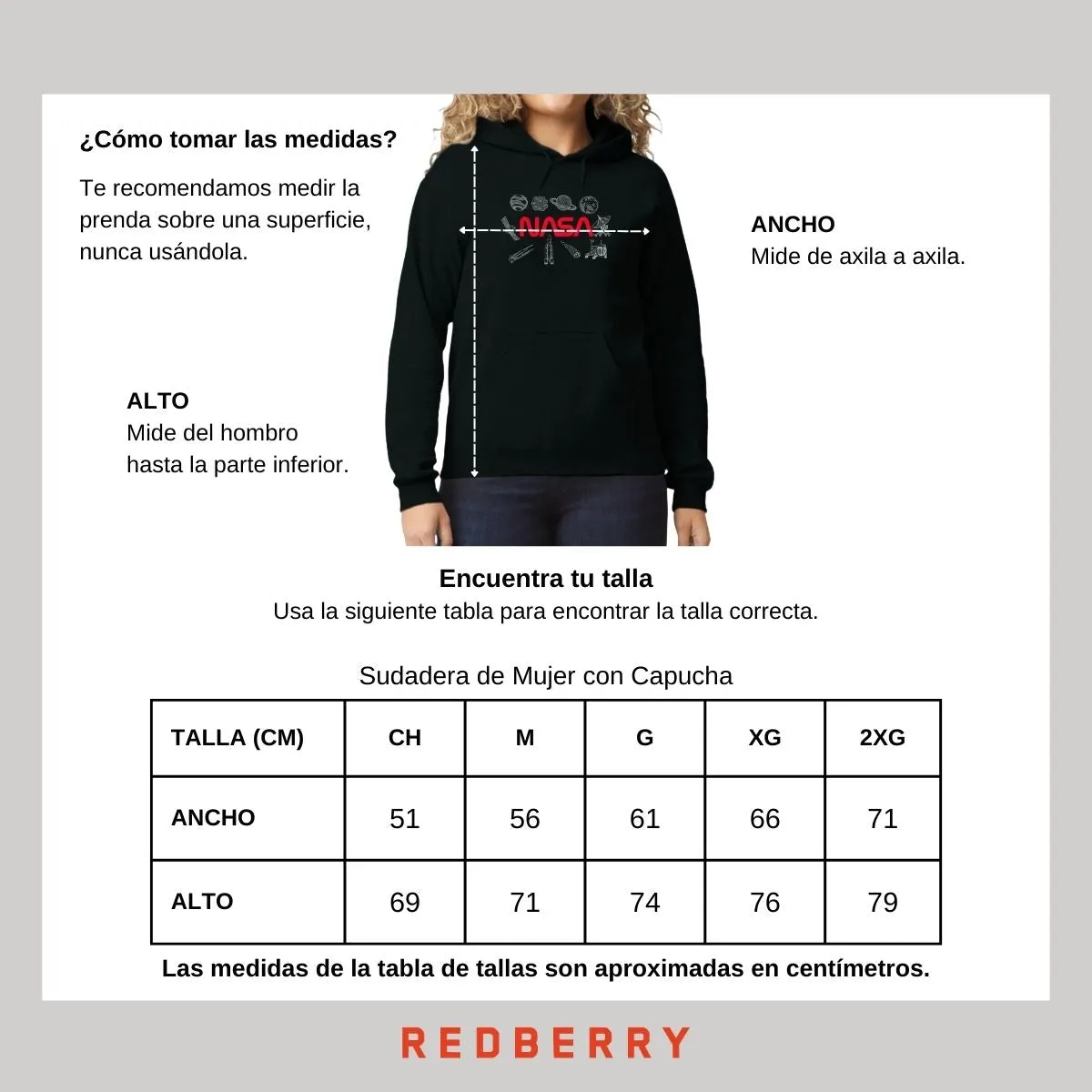 Sudadera Mujer Hoodie Nasa Espacio