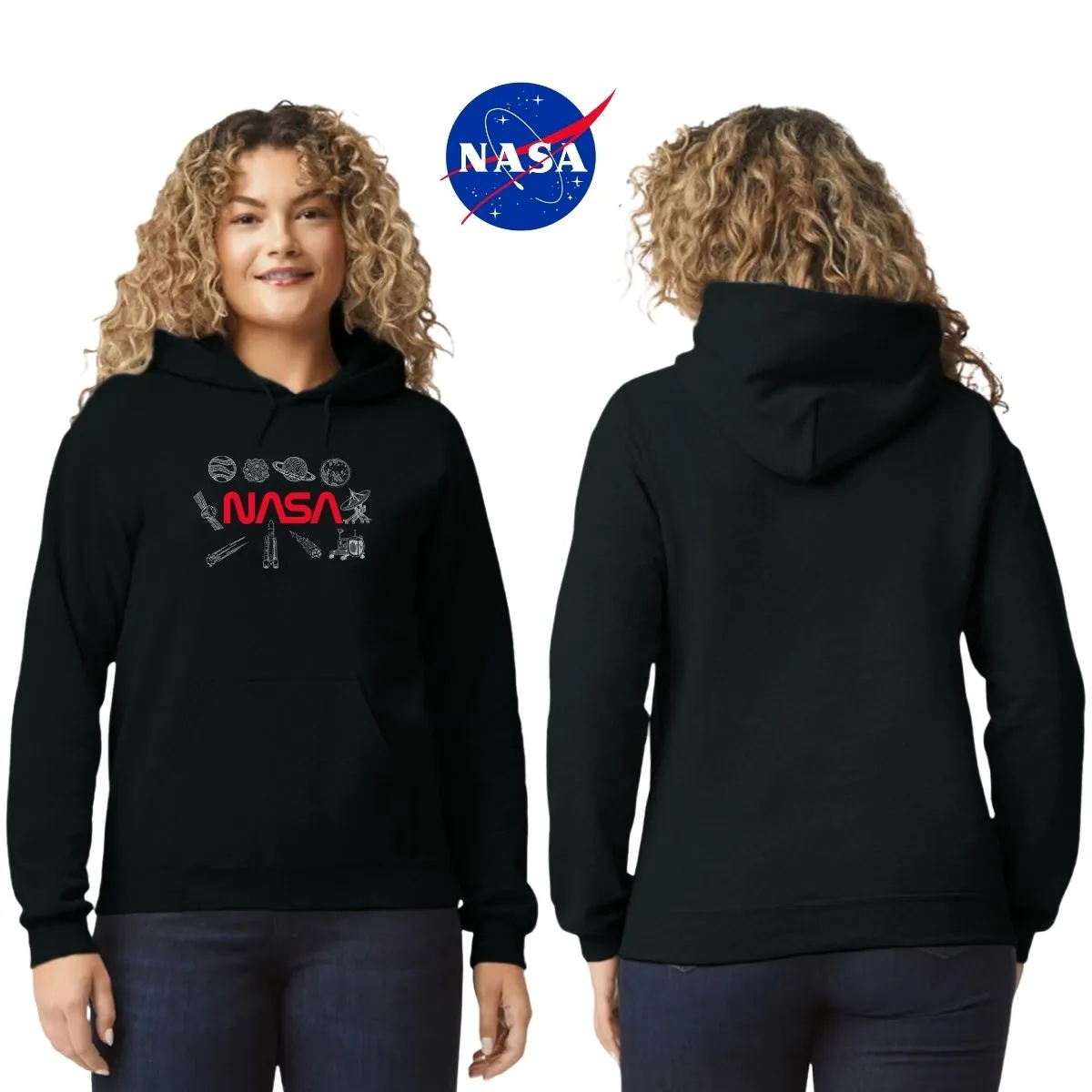 Sudadera Mujer Hoodie Nasa Espacio