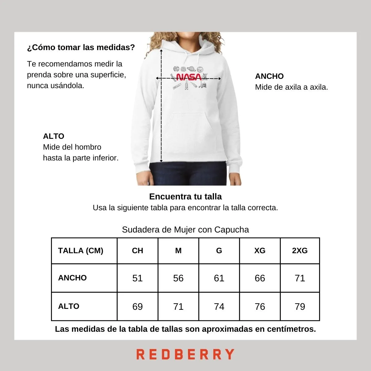 Sudadera Mujer Hoodie Nasa Espacio