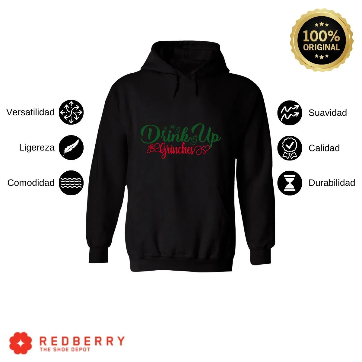 Sudadera Navideña Hombre Deportiva Hoodie 042