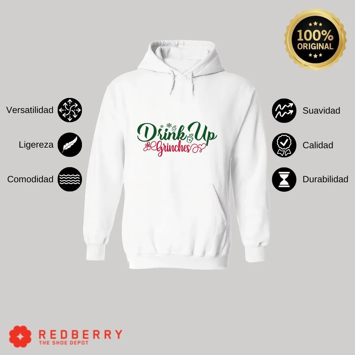 Sudadera Navideña Hombre Deportiva Hoodie 042