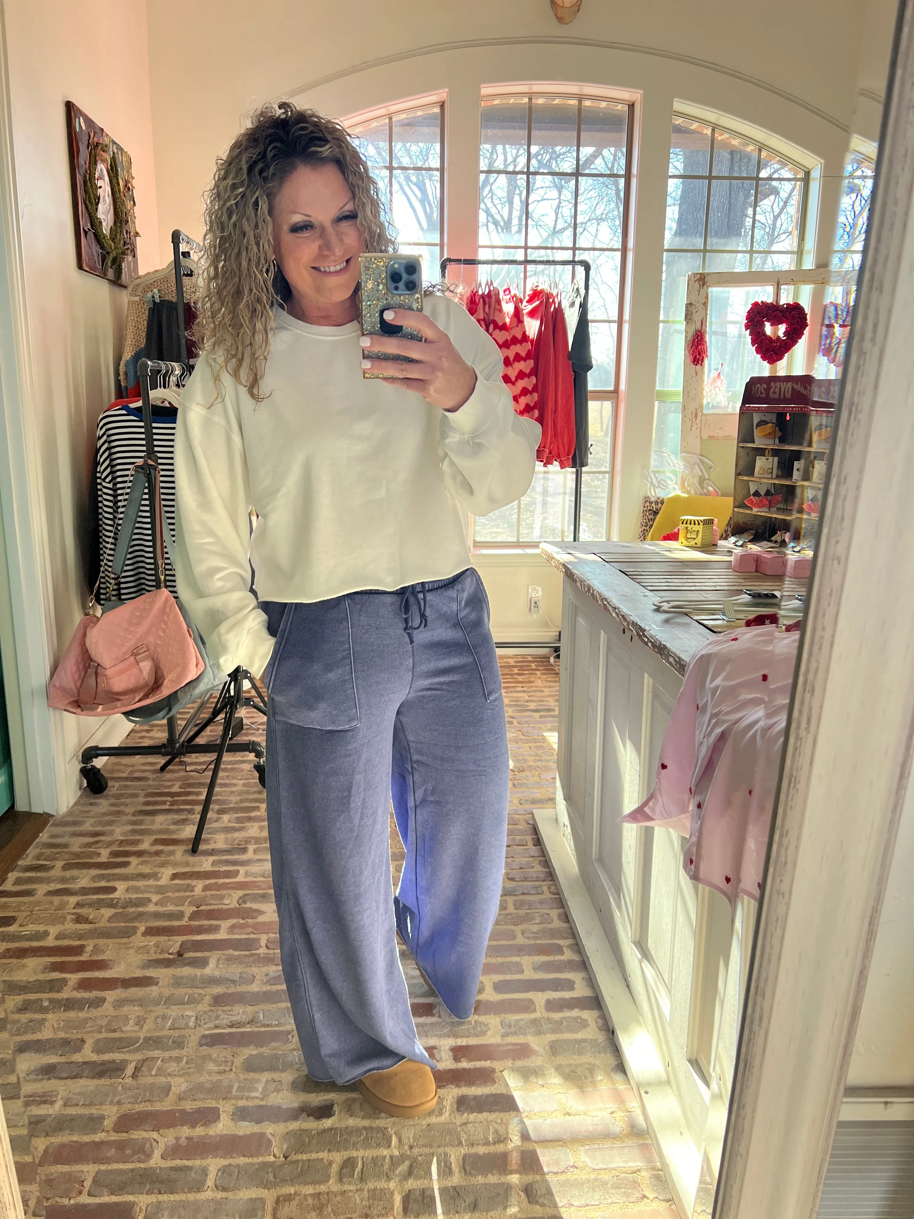 Sunny Oversized Cropped Sweatshirt
