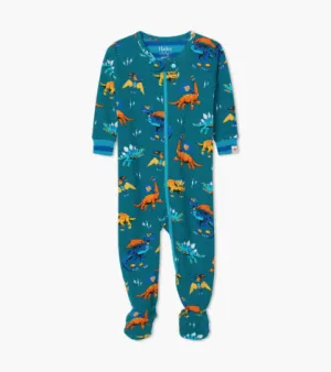 Superhero Dinos Organic Cotton Coveralls