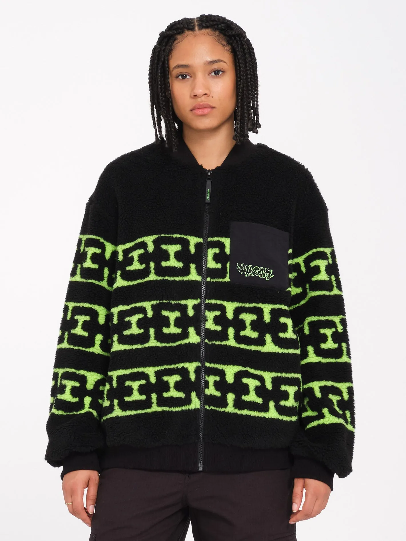Sweat sherpa zippé Zephyr - BLACK