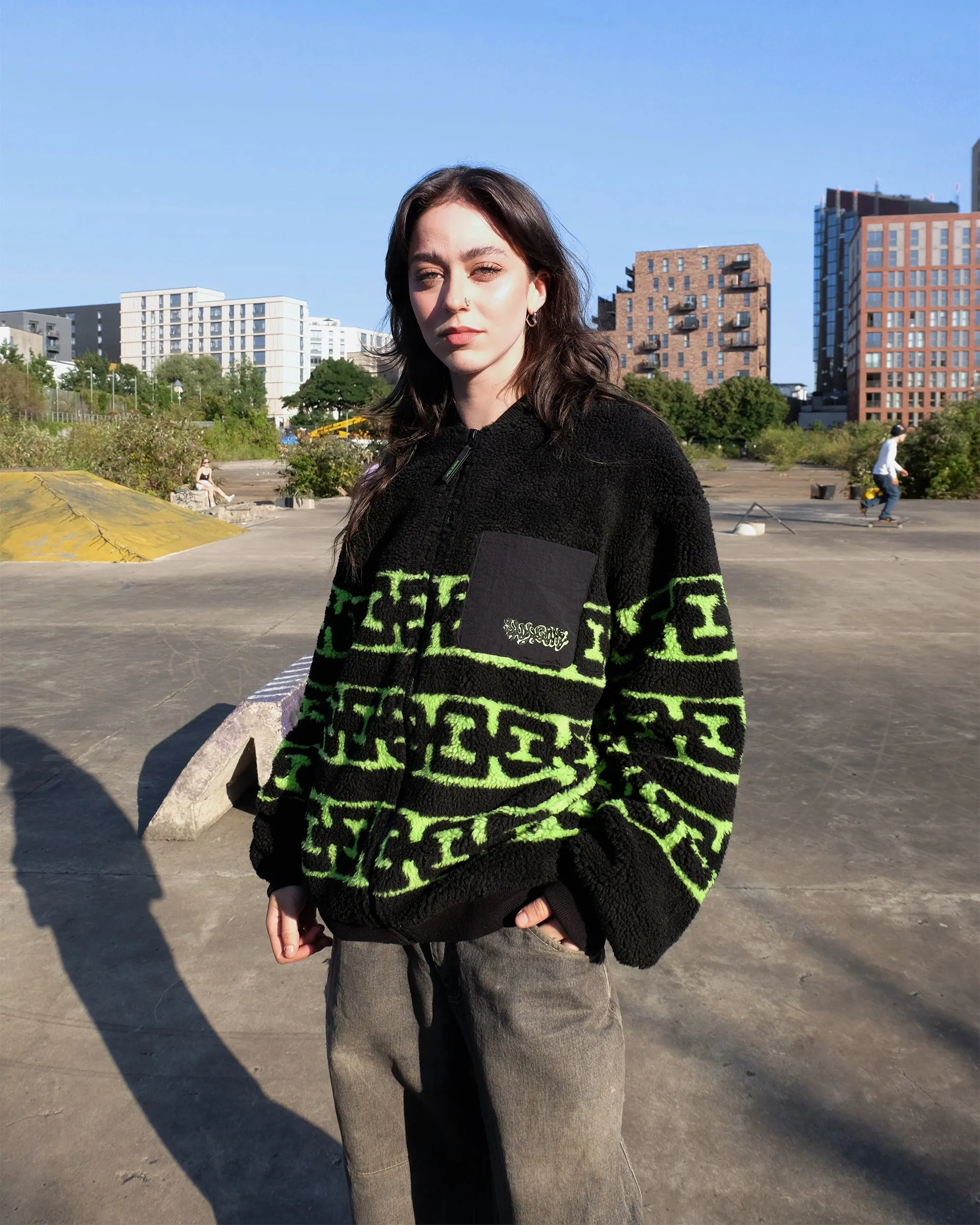 Sweat sherpa zippé Zephyr - BLACK