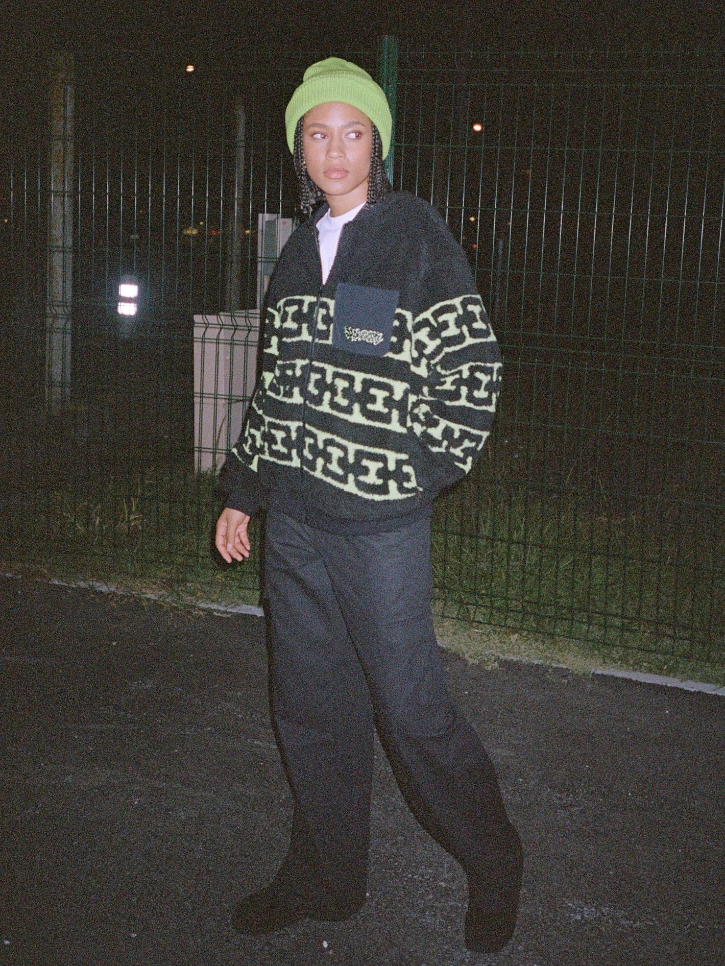 Sweat sherpa zippé Zephyr - BLACK