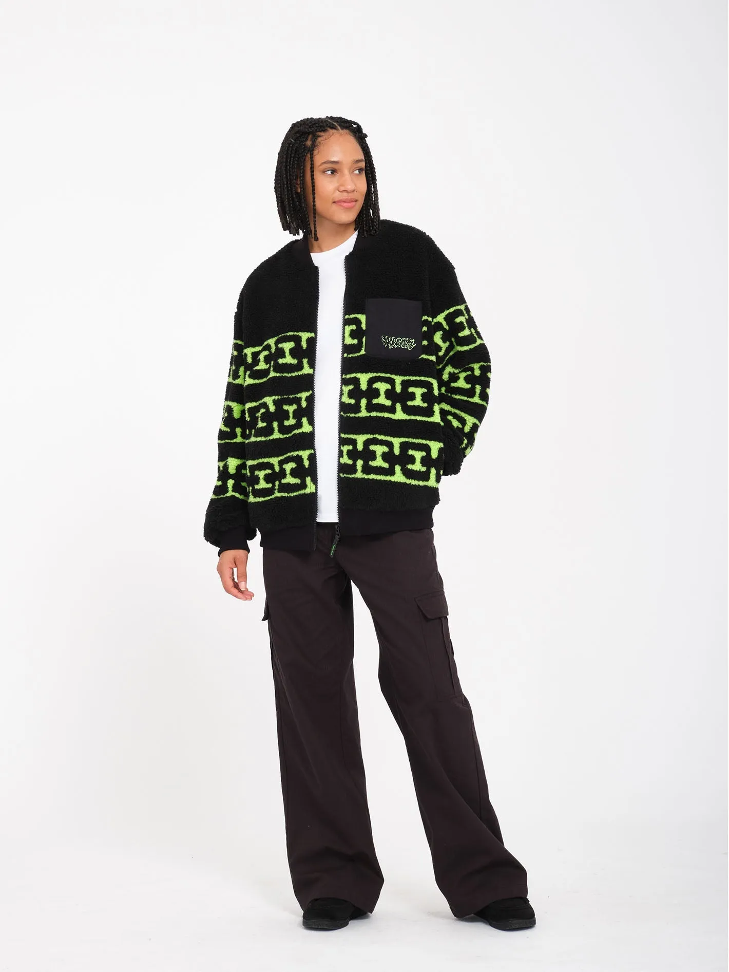 Sweat sherpa zippé Zephyr - BLACK