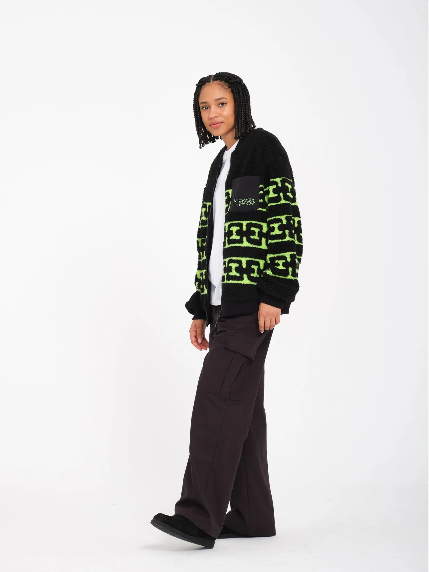 Sweat sherpa zippé Zephyr - BLACK