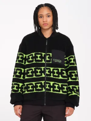 Sweat sherpa zippé Zephyr - BLACK