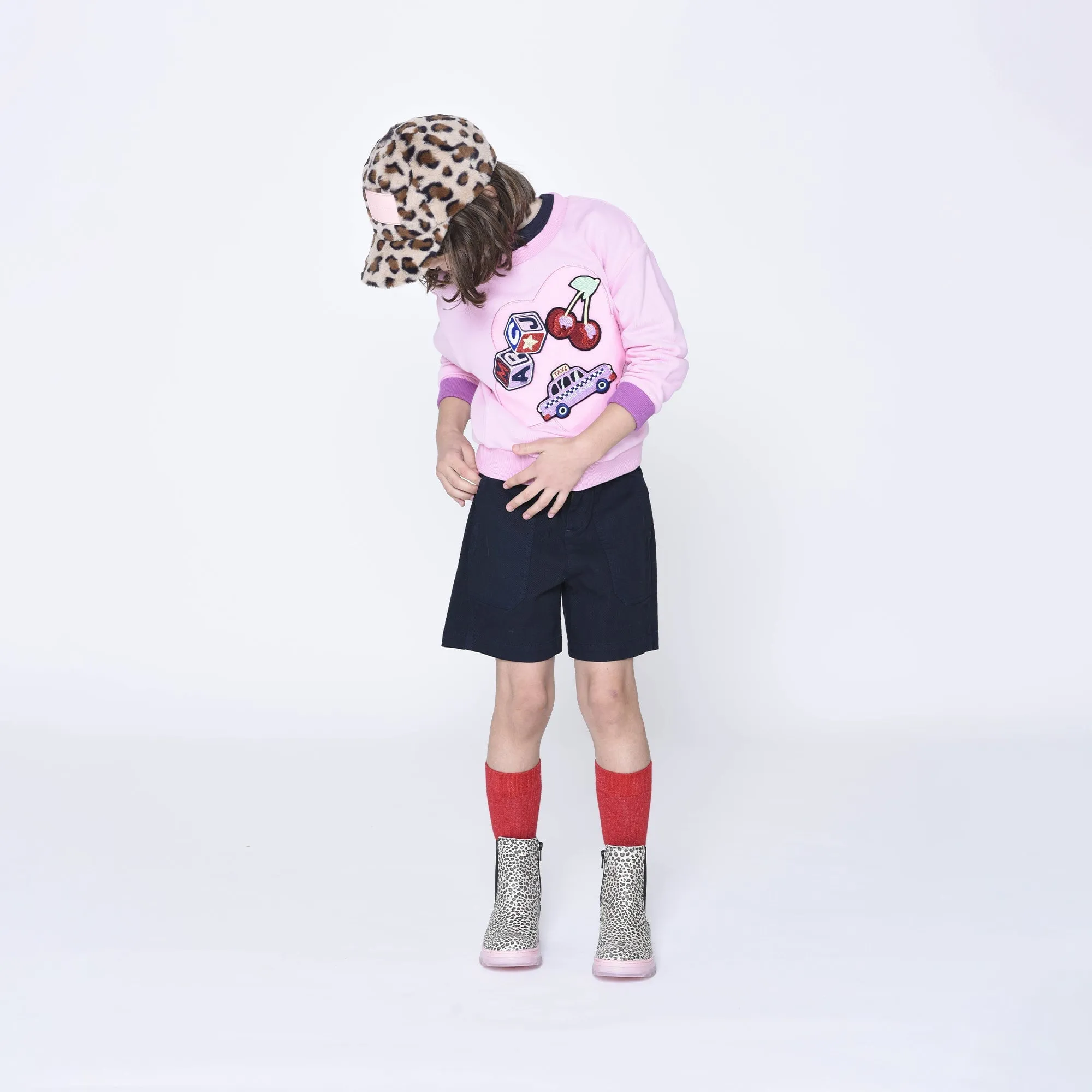 Sweatshirt With Badges - Pink