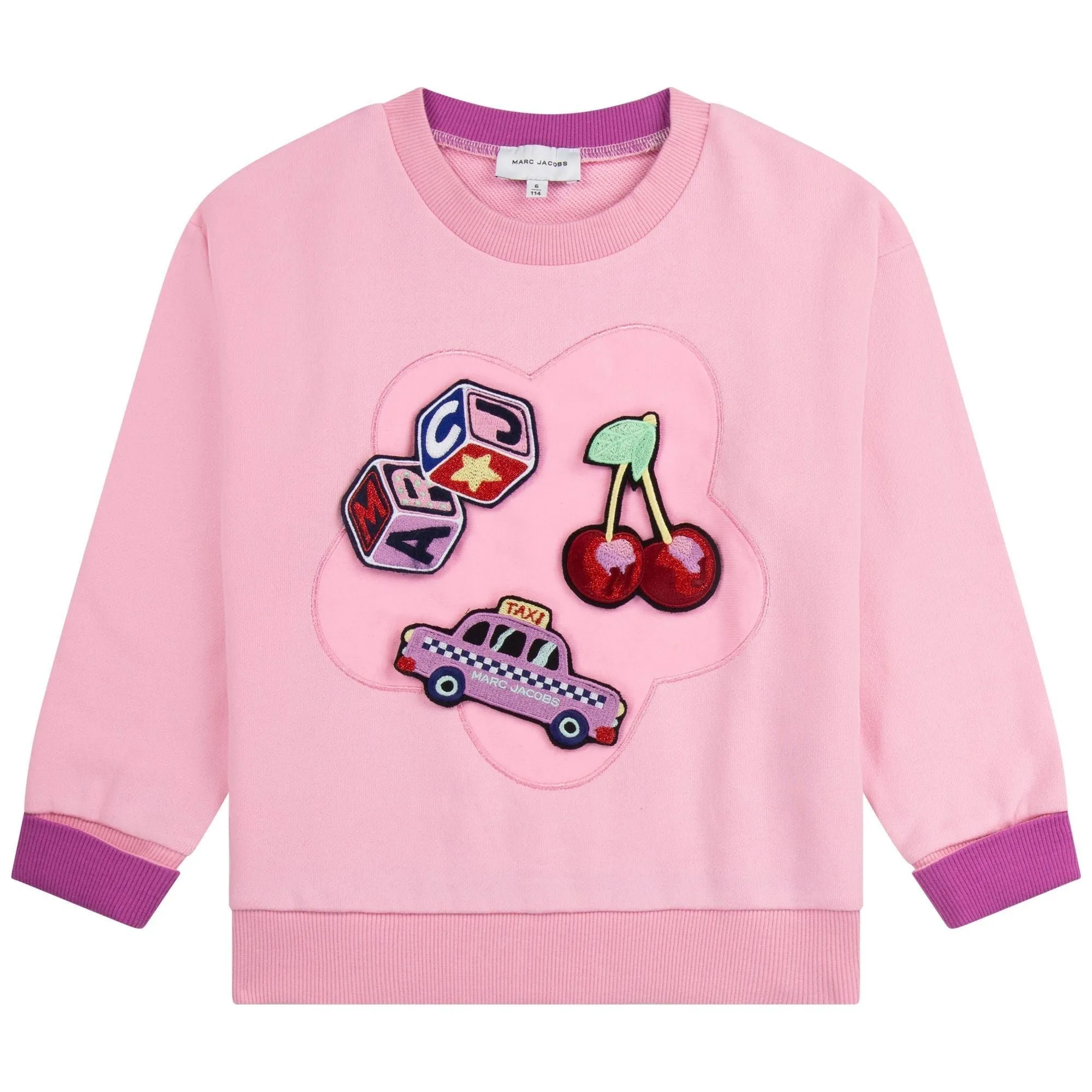 Sweatshirt With Badges - Pink